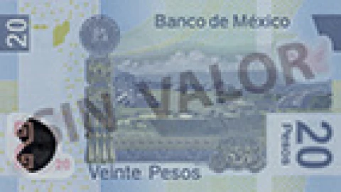 Billete de 20 pesos