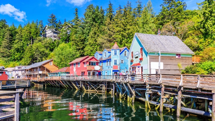Una zona de la ciudad de Ketchikan, en Alaska