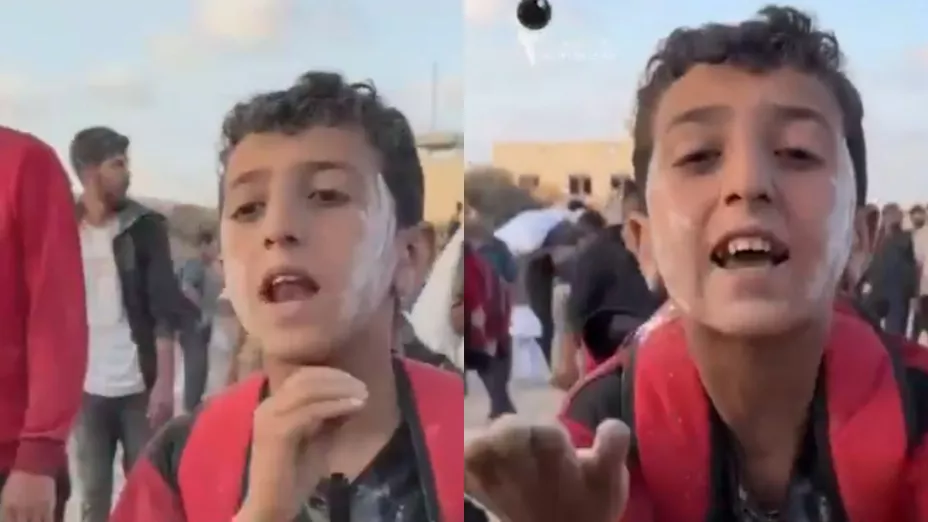 Niño palestino es captado mientras come tierra y suplica por ayuda; tienen días sin suministros (VIDEO)