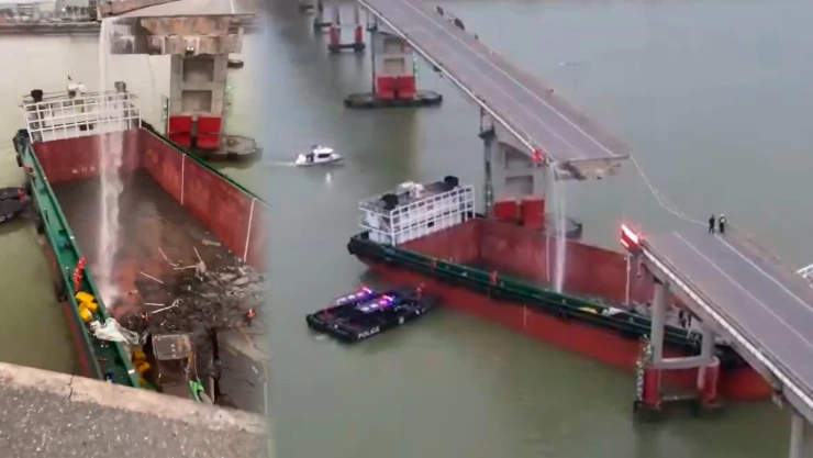 CHOQUE DE BUQUE EN CHINA