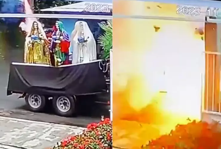 Explota pirotecnia de durante celebración a la Santa Muerte