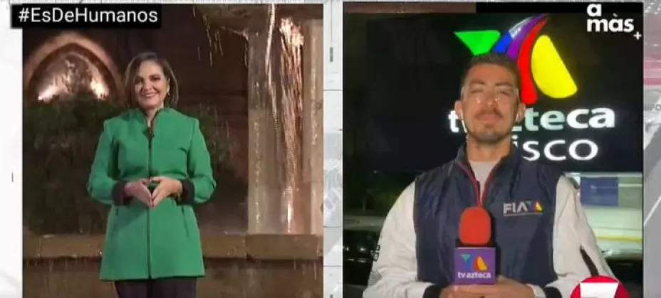 Gustavo Cárdenas, reportero de TV Azteca se equivoca en transmisión en vivo y menciona a Televisa
