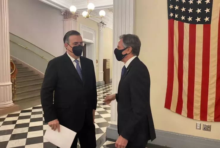 Ebrard entrega en Washington carta del presidente López Obrador al presidente Biden