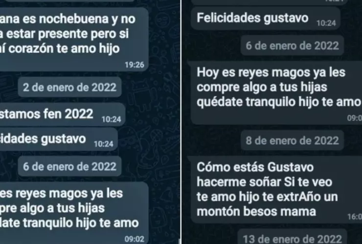 Abuelita manda mensajes a hijo muerto