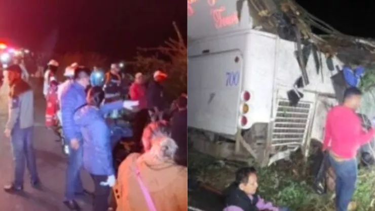 Autobús de pasajeros cae a un barranco en Oaxaca; hay muertos