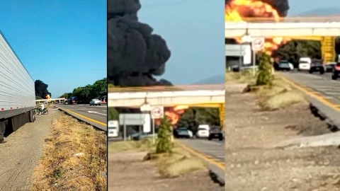Incendio pipa en Pijijiapan