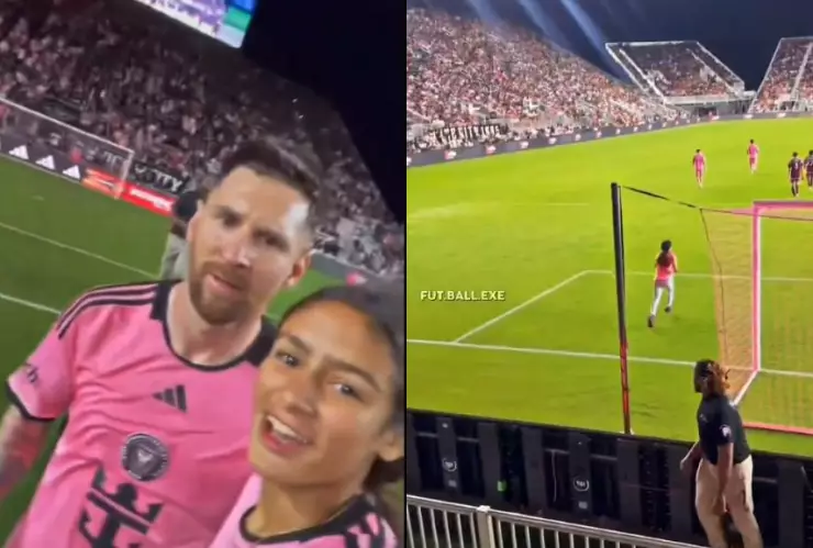 Niña invade cancha Messi
