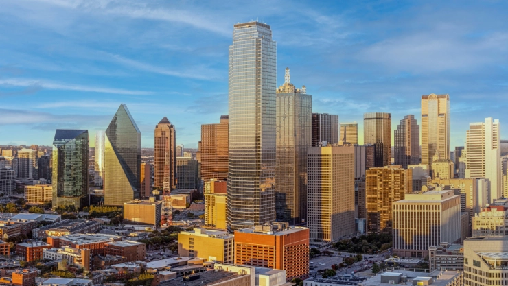 Vista aérea de Dallas, Texas