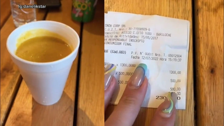 Mujer denuncia estafa por sopa de 1300 pesos.