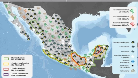 Clima en México 16 de agosto de 2023