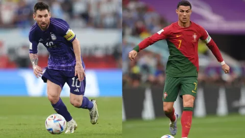 Messi y Cristiano Ronaldo en Qatar 2022.jp