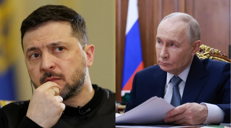 Volodimir Zelenski y Vladimir Putin