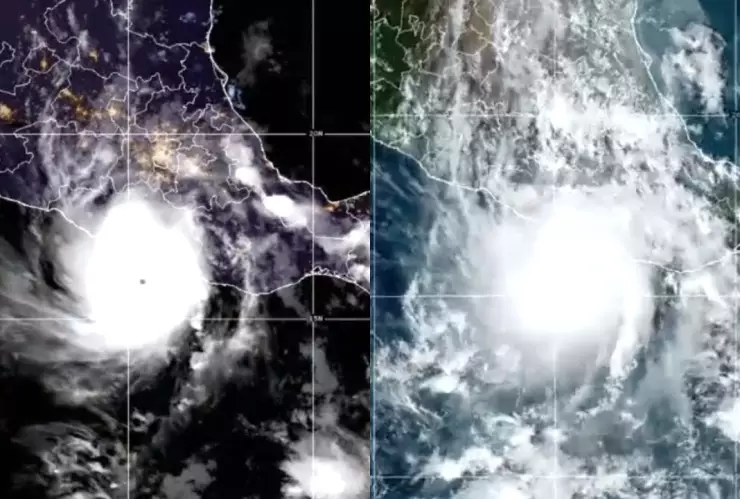 Así se vio desde el espacio el colosal huracán “Otis” en su ruta hacia Acapulco