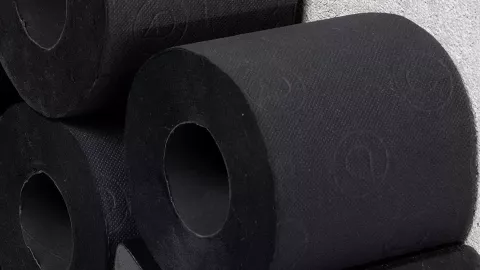 Papel de baño negro