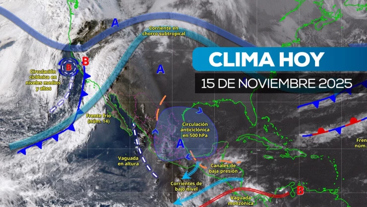 Clima en México 15 de noviembre de 2025: ¿qué temperaturas se esperan?