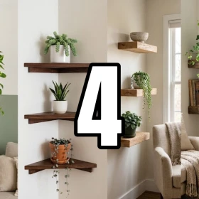 4 ideas de repisas de madera con plantas colgantes para ganar espacio en salas pequeñas y lucir acogedoras al instante
