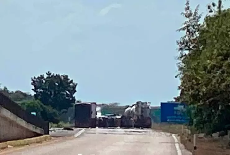 FOTOS_ Fuerte accidente en la Mérida Campeche; hay sustancias tóxicas presentes en el lugar