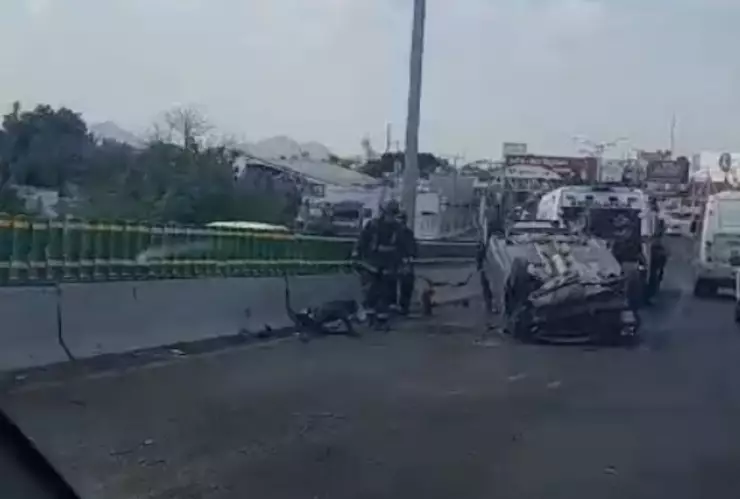 Se registra volcadura en El Palmito