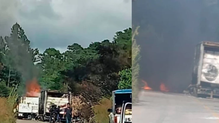 Bloqueo San Cristóbal quema de vehículos