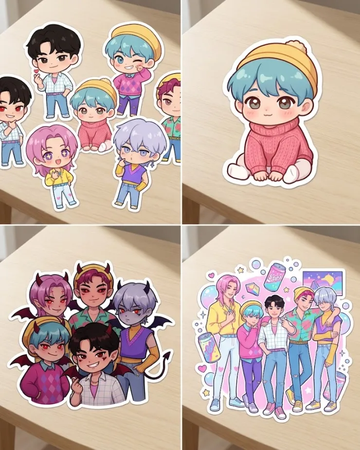 Stickers Baby Saja caricatura