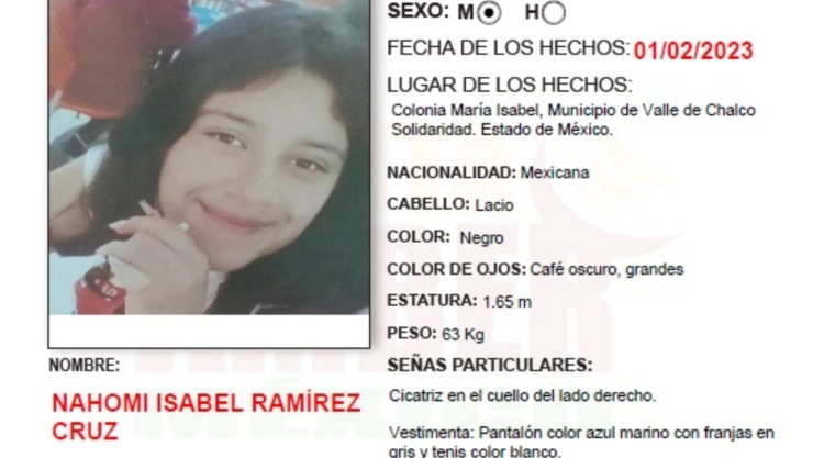 Alerta Amber Nahomi Ramirez Edomex