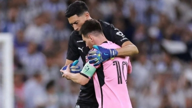 Esteban Andrada y Lionel Messi