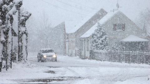 Postal de nieve en Estados Unidos.