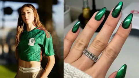 uñas para combinar con la camiseta de la selección mexicana.jpeg
