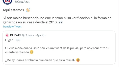 Son malos La épica respuesta de Cruz Azul a Chivas