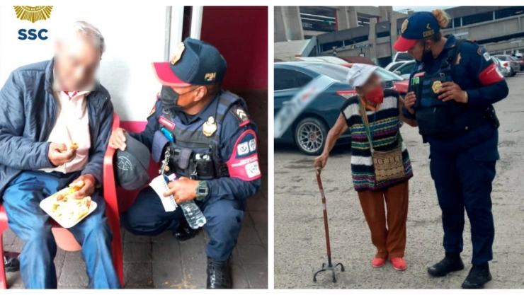 policías abuelitos paradero Pantitlán