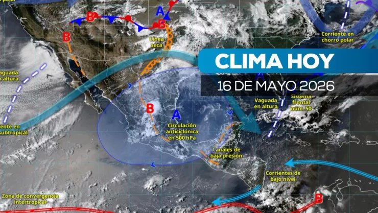 Clima en México hoy 16 mayo 2026: onda de calor con temperaturas extremas, lluvias y tormentas eléctricas
