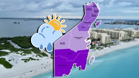 ¿Aguacero_ Estos son los MUNICIPIOS en los que LLOVERÁ hoy 10 de enero de 2026 en Quintana Roo.webp
