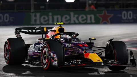 Checo P&eacute;rez en el Gran Premio de Las Vegas