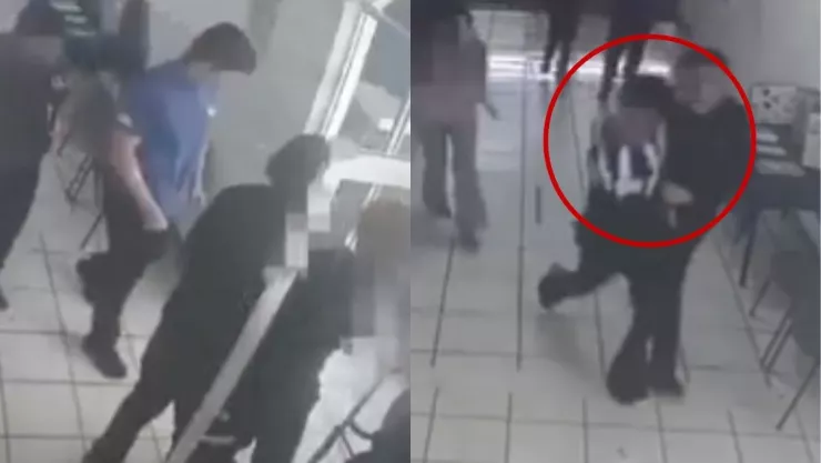 Compañeros desarman a menor que atacó a dos maestras