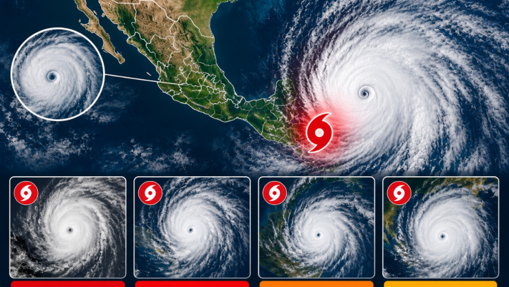 “Polo” ya es el segundo huracán más poderoso de la historia en el Pacífico: Estos son los 4 ciclones categoría 5 que han impactado a México