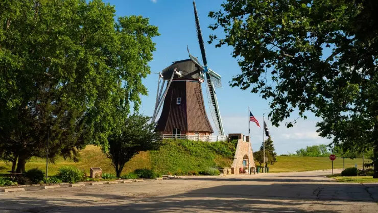 el paisaje bonito de esta ciudad llamada Fulton en Illinois