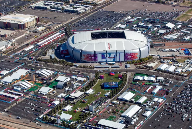 El State Farm Stadium de Arizona.