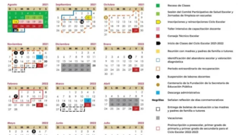calendario escolar 2021-2022