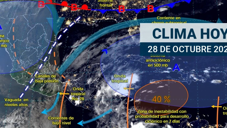 Cuatro estados tendrán intensas lluvias este 28 de octubre; consulta el clima en México