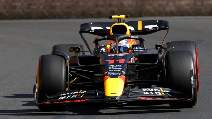 Checo P&eacute;rez en el Gran Premio de Azerbaiy&aacute;n de la F&oacute;rmula Uno