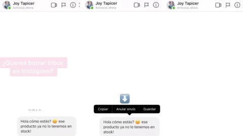 Truco de Instagram para anular el envío de mensajes