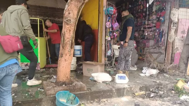 Explosión de puesto en Playa Vicente