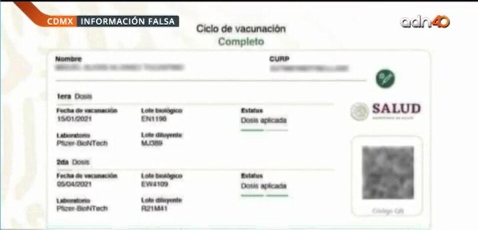 ssa advierte sobre falso certificado de vacunacion covid 19