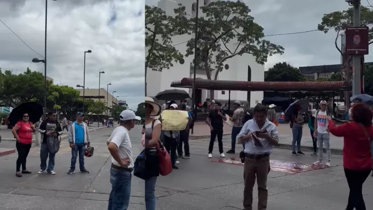 Se registra marcha del 5 de Mayo hacia la Avenida Central ¡Tráfico intenso en la zona!
