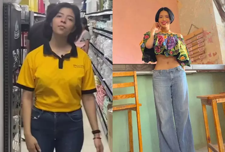 ¿Ahora si es mexicana_ Captan a vendedora IDÉNTICA a Ángela Aguilar