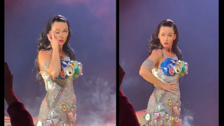 VIRAL: Katy Perry pierde el control de su párpado en pleno concierto