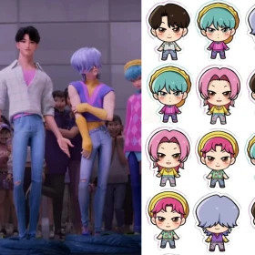 4 plantillas de mini stickers de Saja Boys para imprimir y regalar a un verdadero fan de Kpop Demon Hunters