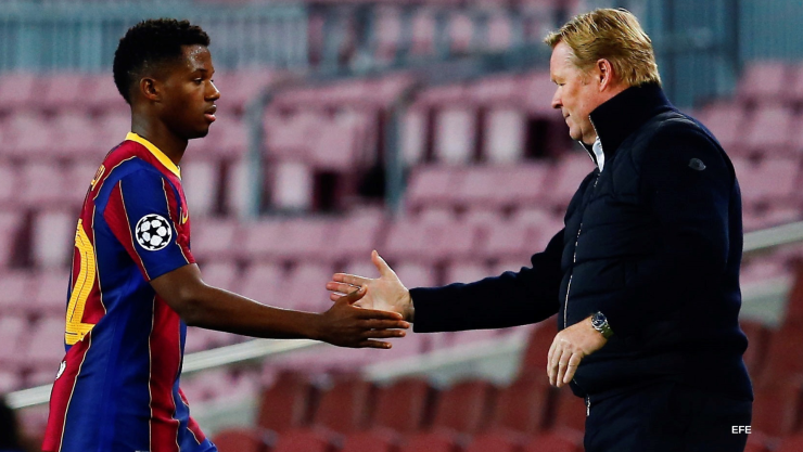 Ansu Fati sale lesionado en el partido ante Betis