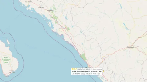 Sismo en Sinaloa