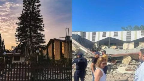 Derrumbe de iglesia de Tamaulipas